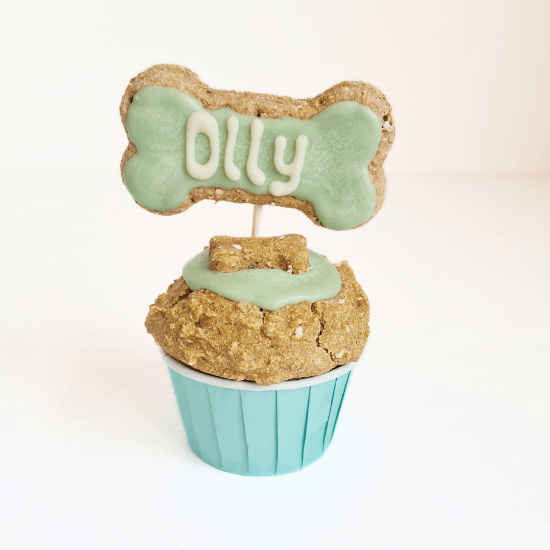 Personalised Doggie Cupcake - Green