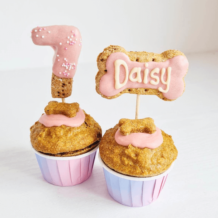 Dog Cake Birthday Set Pink