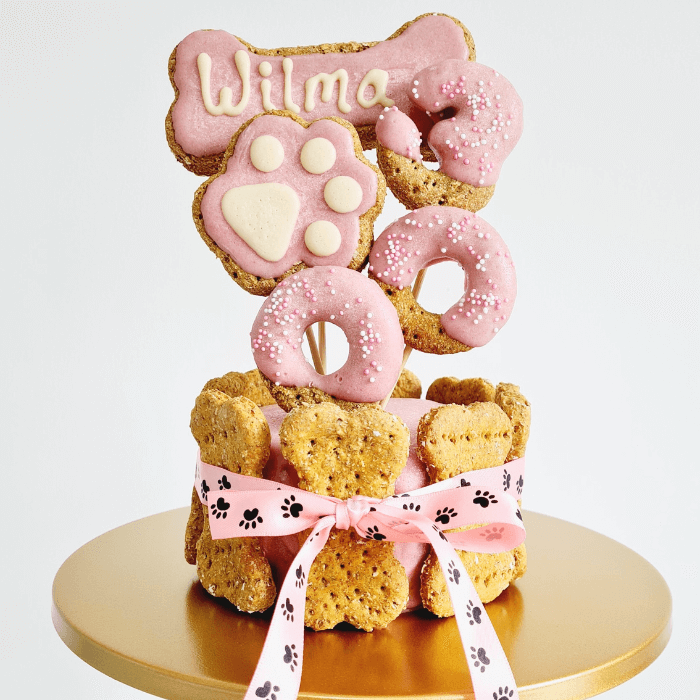 Loaded Dog Cake Pink pupcakesdogbakery