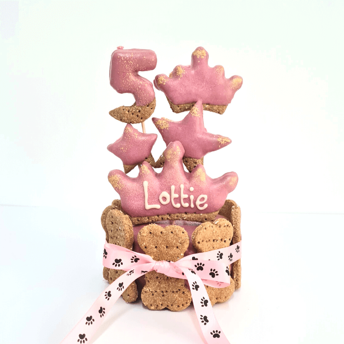 Pink online dog cake