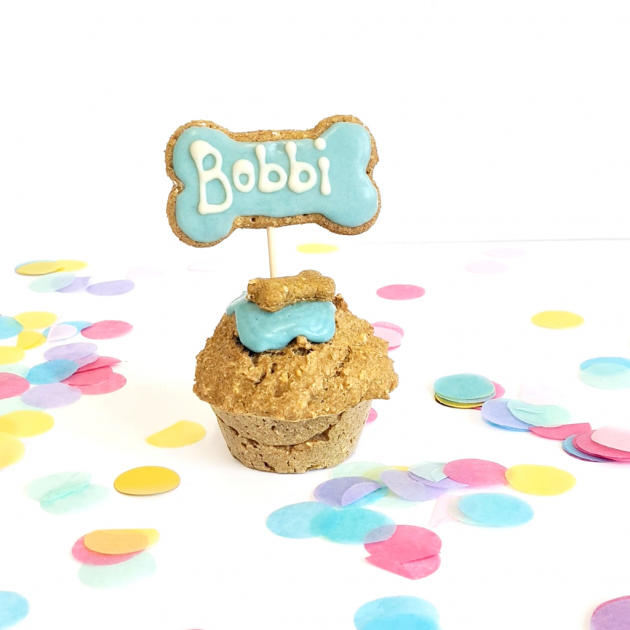 Personalised Doggie Cupcake - Blue