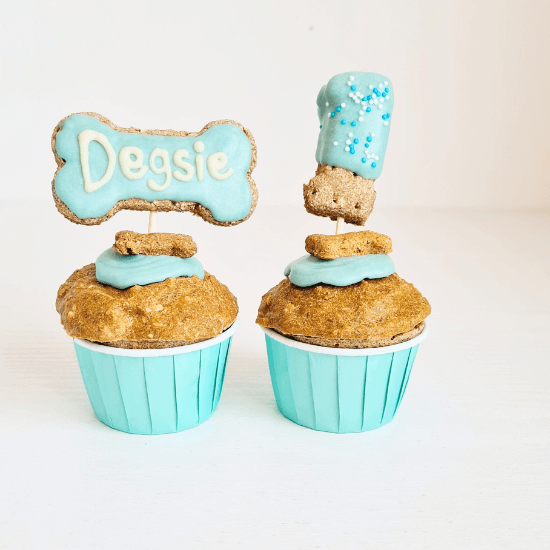 Dog Cake Birthday Set Blue