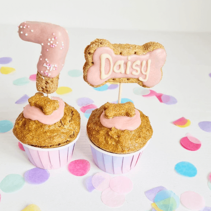 Dog Cake Birthday Set Pink