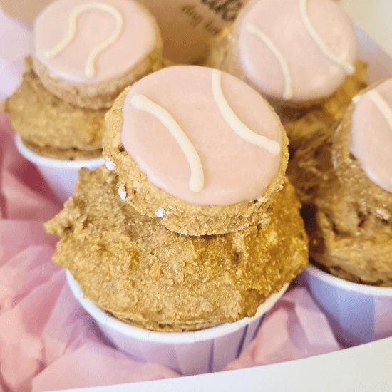 Tennis Ball PupCakes-Pink