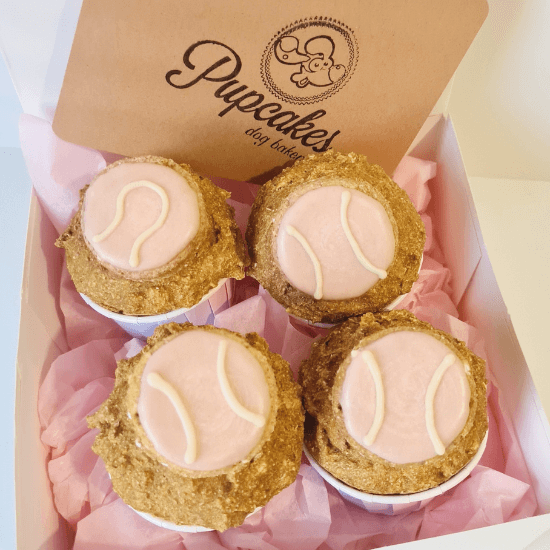 Tennis Ball PupCakes-Pink