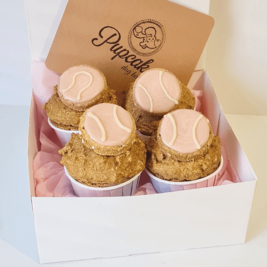 Tennis Ball PupCakes-Pink