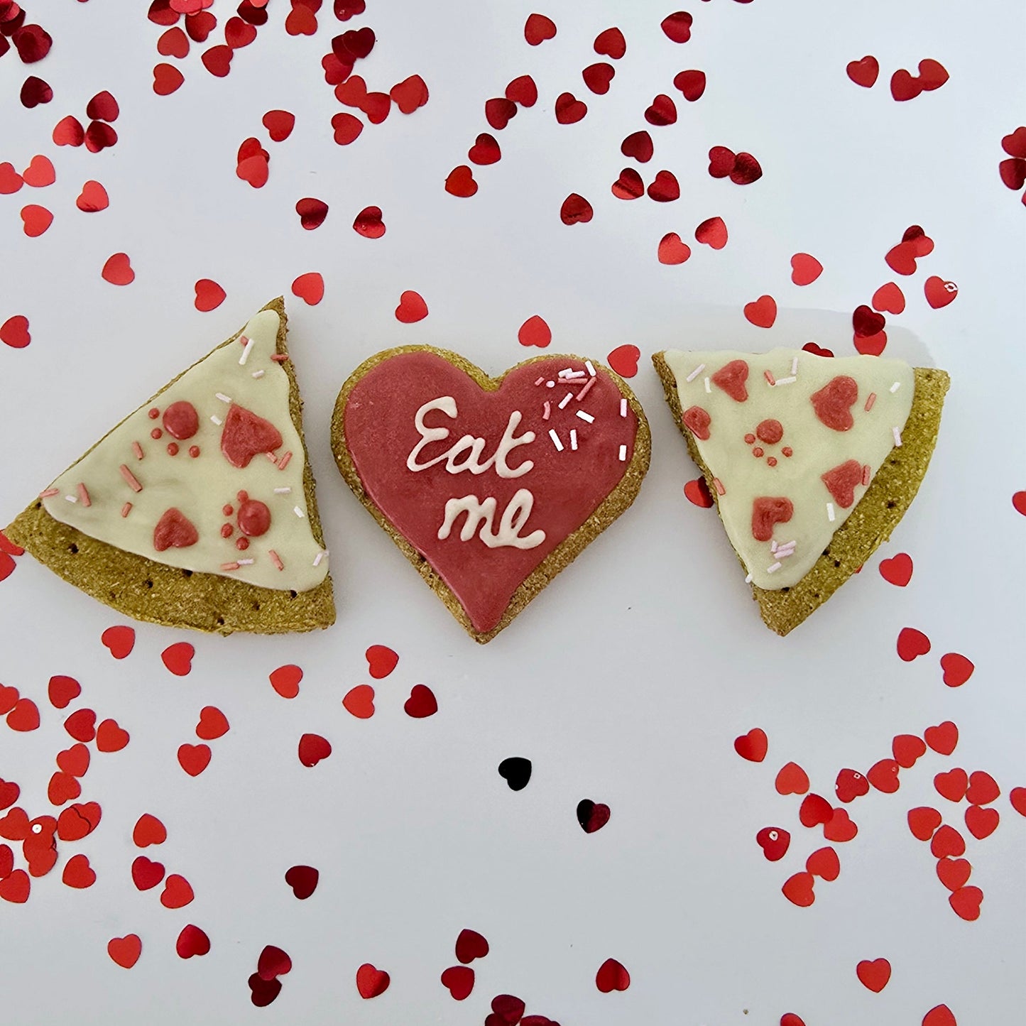 Pizza my Heart dog treat set