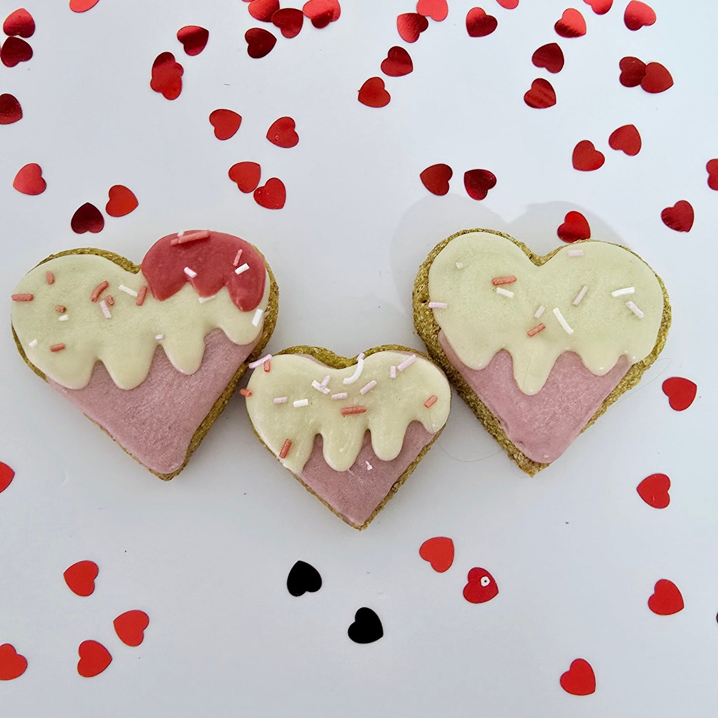 Confetti Hearts Dog treat set