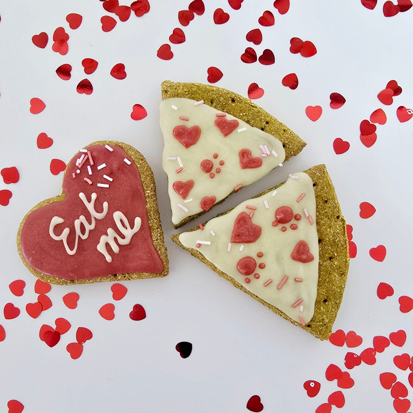 Pizza my Heart dog treat set