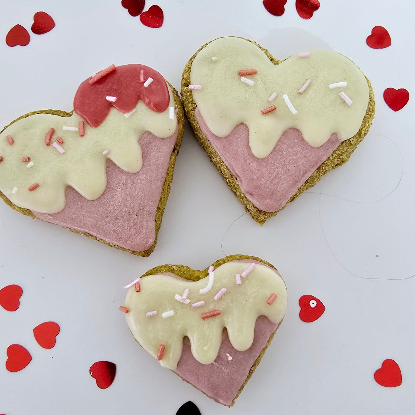 Confetti Hearts Dog treat set