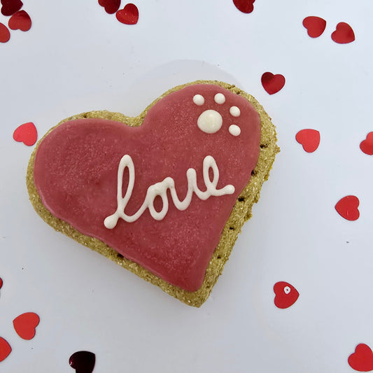 Love heart dog treat