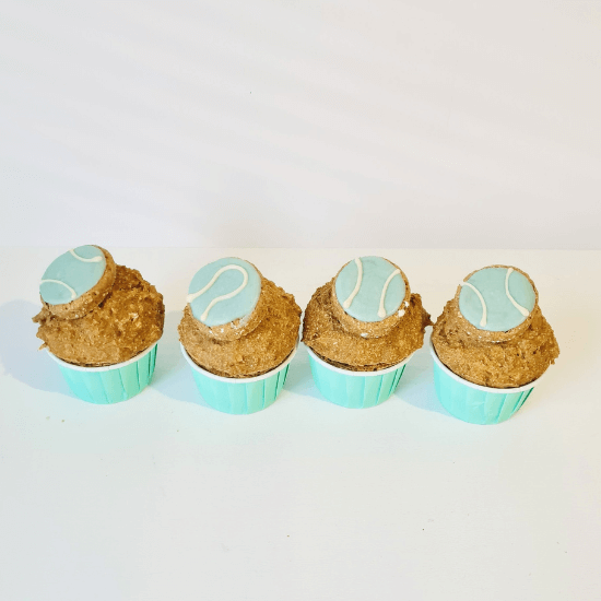 Tennis Ball PupCakes - Blue