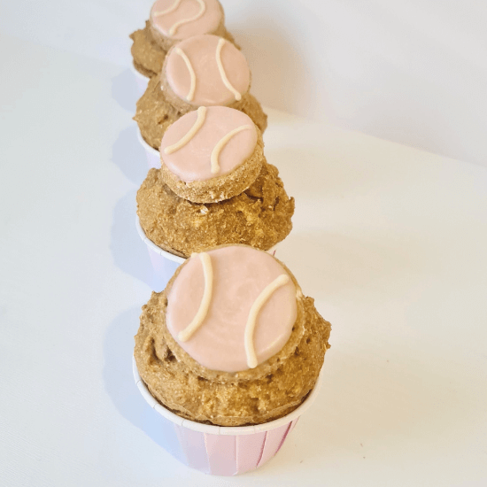 Tennis Ball PupCakes-Pink