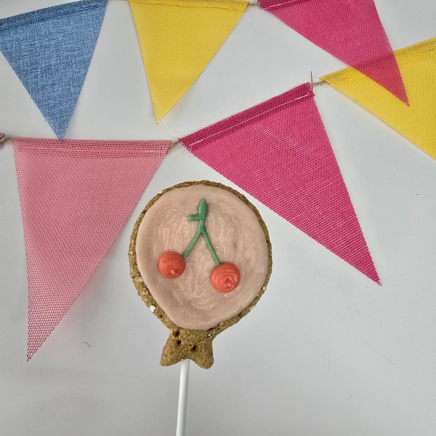 Cherry Balloon Cake Topper pink