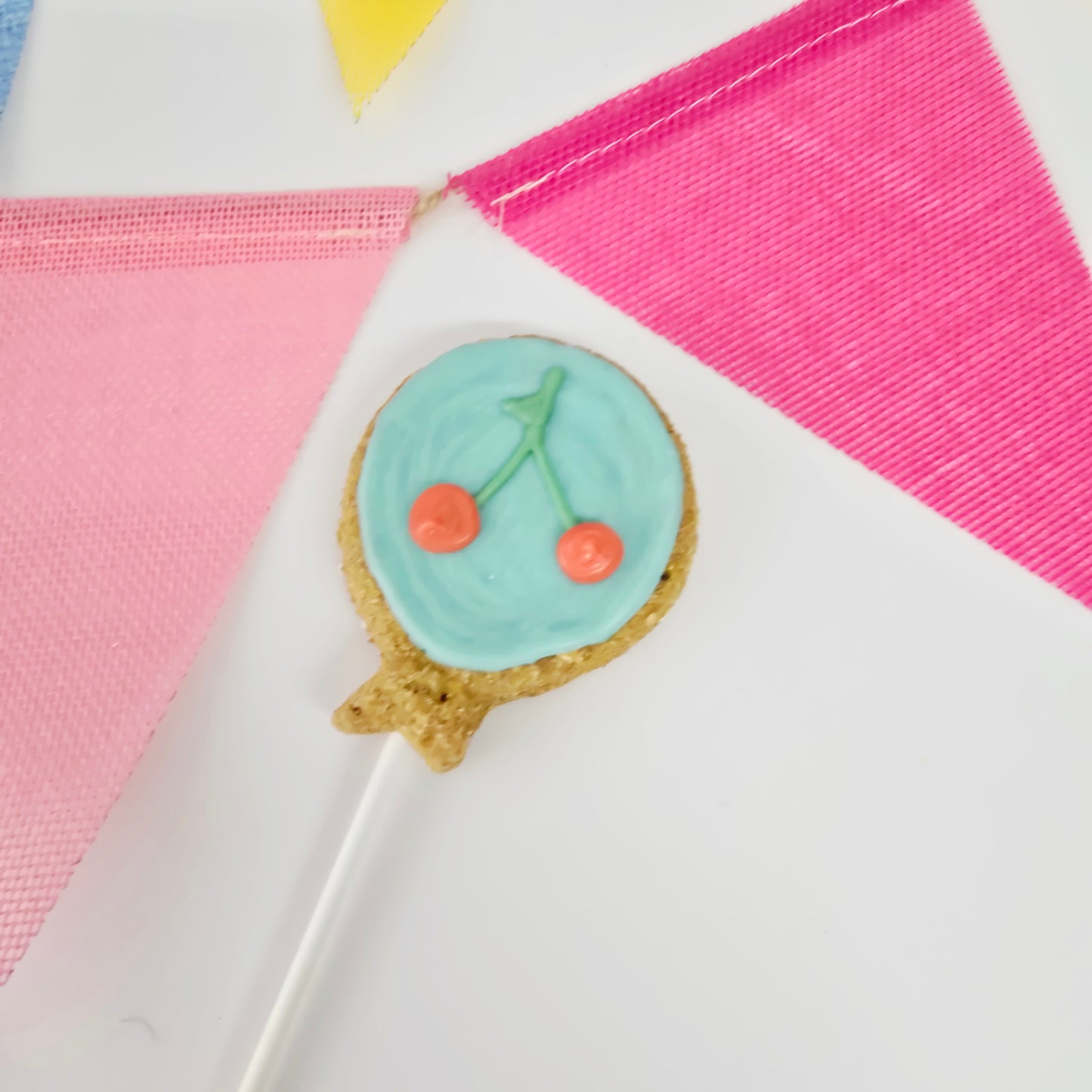 Cherry Balloon Cake Topper Blue