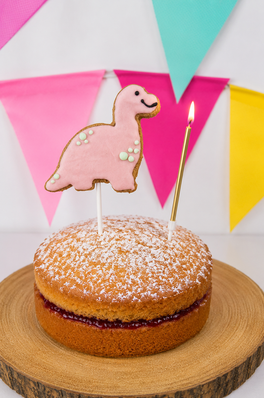 DinoPaws Cake Topper -Pink